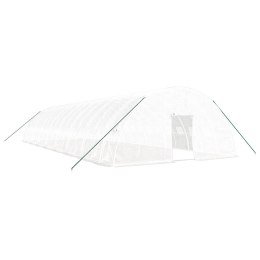 SZKLARNIA ZE STALOWĄ RAMĄ BIAŁA 96M² 16X6X2,85 M