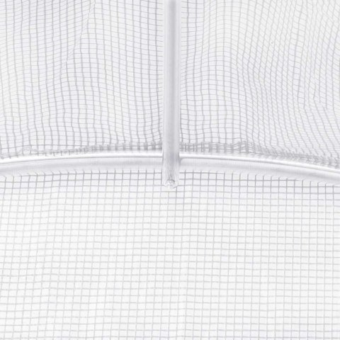 SZKLARNIA ZE STALOWĄ RAMĄ BIAŁA 96M² 16X6X2,85 M