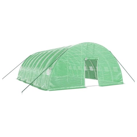SZKLARNIA ZE STALOWĄ RAMĄ ZIELONA 48M² 8X6X2,85 M