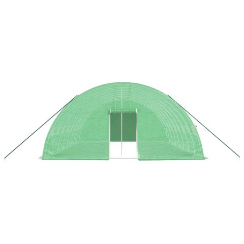 SZKLARNIA ZE STALOWĄ RAMĄ ZIELONA 48M² 8X6X2,85 M