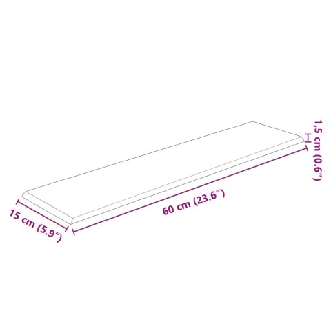 WEJŚCIOWY ZAGŁÓWEK 12 EL. CIEMNOSZARY 60X 15CM TKANINA