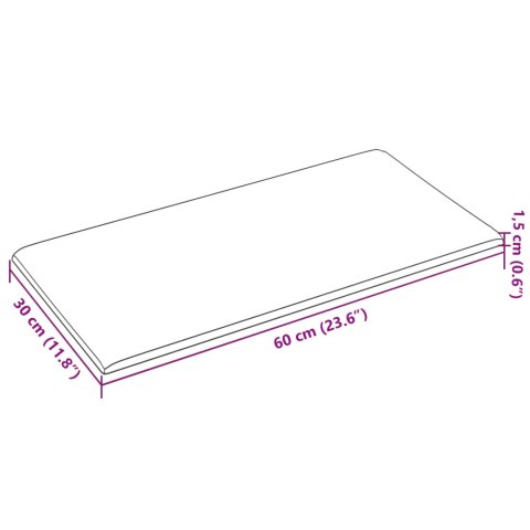 WEJŚCIOWY ZAGŁÓWEK 12 EL. JASNOSZARY 60X 30CM AKSAMIT