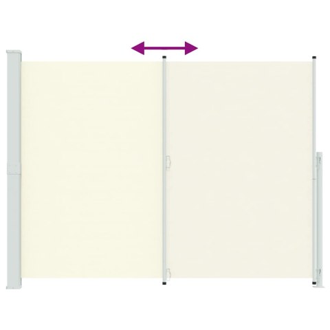 ZWIJANA MARKIZA BOCZNA NA TARAS 220X300CM KREMOWA