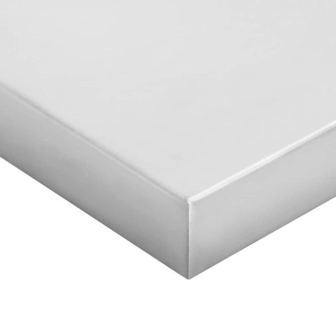 PÓŁKI ŚCIENNE 2 SZT. 100X23,5X3CM SREBRNA STAL NIERDZEWNA