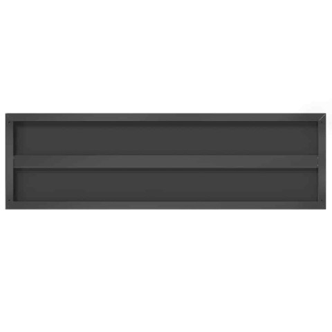 PÓŁKI ŚCIENNE 2 SZT. 100X30X3CM CZARNA STAL NIERDZEWNA