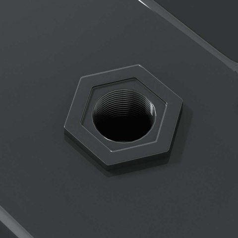 PÓŁKI ŚCIENNE 2 SZT. 100X30X3CM CZARNA STAL NIERDZEWNA