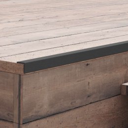 TARASOWE LISTWY KĄTOWE 5 SZT. WPC 170CM CZARNE