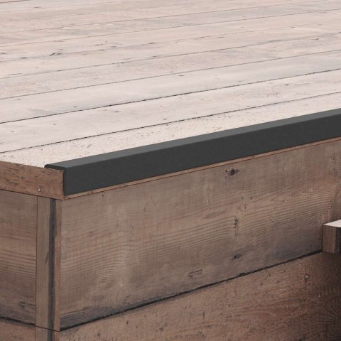 TARASOWE LISTWY KĄTOWE 5 SZT. WPC 170CM CZARNE