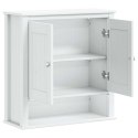 WISZĄCA SZAFKA ŁAZIENKOWA BERG BIAŁA 69,5X27X71,5CM DREWNO
