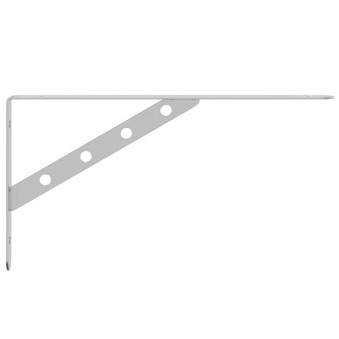 WSPORNIKI DO PÓŁEK 4 SZT. 30X2,5X15,5CM SREBRNA STAL