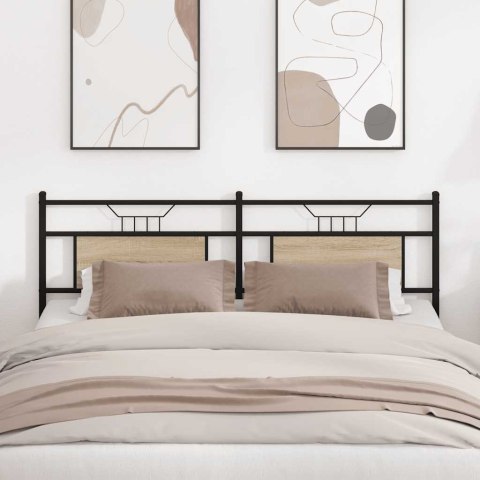 WYMIENNE WEZGŁOWIE SONOMA OAK 160CM DREWNO I STAL KONSTRUKCYJNA