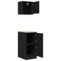 VidaXL Garażowe szafki 2 szt. Czarne drewno klejone