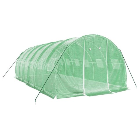 SZKLARNIA ZE STALOWĄ RAMĄ ZIELONA 18M² 6X3X2 M