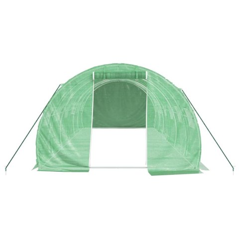 SZKLARNIA ZE STALOWĄ RAMĄ ZIELONA 18M² 6X3X2 M