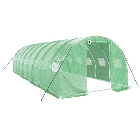 SZKLARNIA ZE STALOWĄ RAMĄ ZIELONA 24M² 8X3X2 M