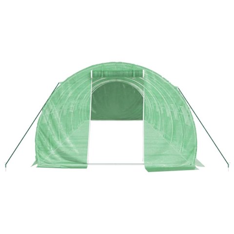 SZKLARNIA ZE STALOWĄ RAMĄ ZIELONA 24M² 8X3X2 M