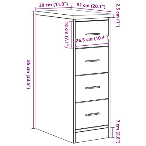 GARAŻOWA SZAFKA DO PRZECHOWYWANIA BIAŁA 30X51X85CM