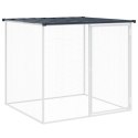 KLATKA DLA KURCZAKÓW Z DACHEM ANTRACYTOWA 203X98X90CM OCYNKOWANA STAL
