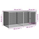 KLATKA DLA KURCZAKÓW Z DACHEM ANTRACYTOWA 203X98X90CM OCYNKOWANA STAL