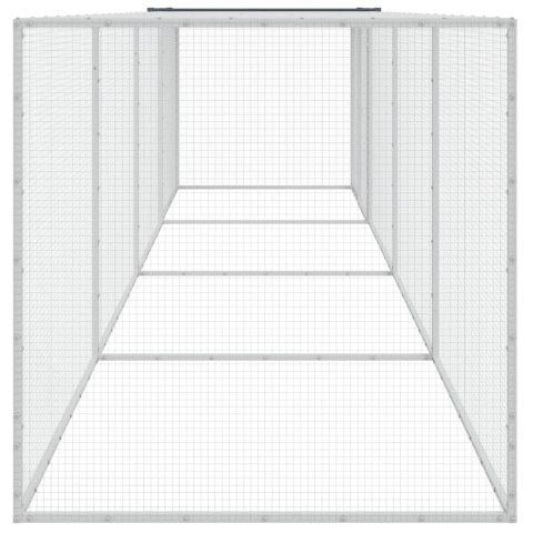 KLATKA DLA KURCZĄT Z DACHEM ANTRACYTOWA 403X98X90CM STAL