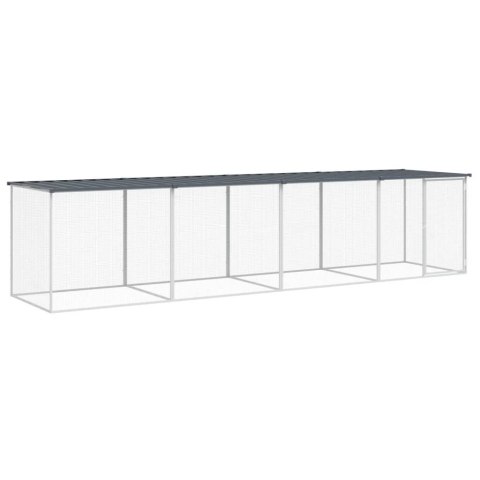 KLATKA DLA KURCZĄT Z DACHEM ANTRACYTOWA 403X98X90CM STAL