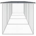 KLATKA DLA KURCZĄT Z DACHEM ANTRACYTOWA 403X98X90CM STAL