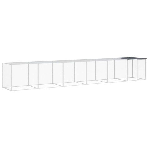 KLATKA DLA KURCZĄT Z DACHEM ANTRACYTOWA 603X98X90CM STAL