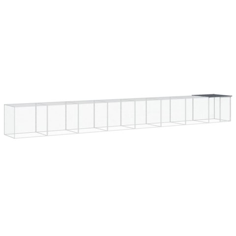 KLATKA DLA KURCZĄT Z DACHEM ANTRACYTOWA 803X98X90CM STAL