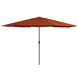 VidaXL Parasol ogrodowy na metalowym słupku, 390 cm, terakota