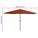 VidaXL Parasol ogrodowy na metalowym słupku, 390 cm, terakota