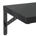 VidaXL Półki ścienne, 2 szt., 100x30 cm, czarna stal nierdzewna