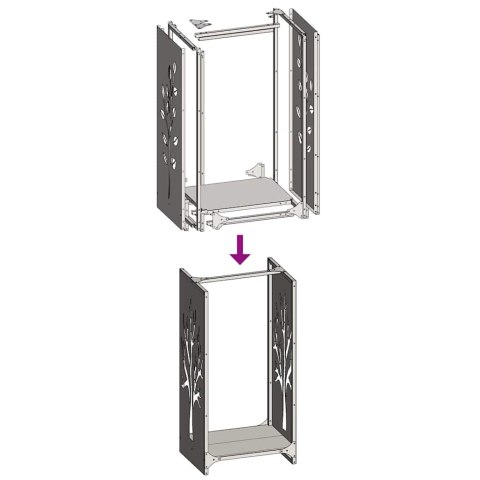 STOJAK NA DREWNO OPAŁOWE 40X30X80CM STAL WALCOWANA NA ZIMNO