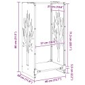 STOJAK NA DREWNO OPAŁOWE 40X30X80CM STAL WALCOWANA NA ZIMNO