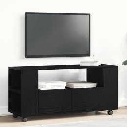 SZAFKA POD TV Z KÓŁKAMI CZARNY DĄB 102X34,5X43CM