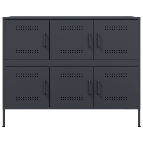 SZAFKA ANTRACYTOWA 100,5X39X79CM STAL