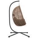 WISZĄCE KRZESŁO JAJO KAWOWY 104X100X191CM POLIRATTAN