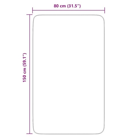VidaXL Dywan shaggy z długim włosiem, NAVARRA, kremowy, 80x150 cm