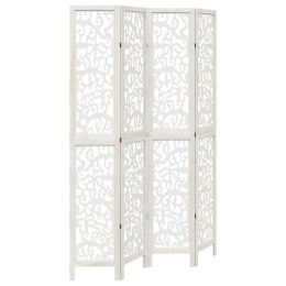 PARAWAN POKOJOWY 4-PANELOWY BIAŁY LITE DREWNO PAULOWNI