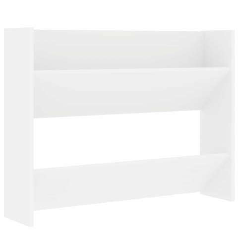 VidaXL Półki ścienne na buty, 2 szt., białe, 80x18x60 cm, płyta
