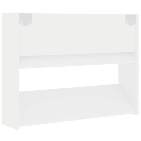 VidaXL Półki ścienne na buty, 2 szt., białe, 80x18x60 cm, płyta