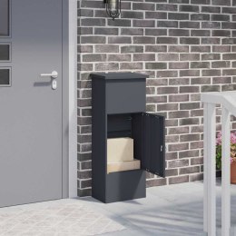 SKRZYNKA WRZUTNIA NA PACZKI BOXANTRACYT STAL 44,5X29X110,5CM ANTYKRADZIEŻOWA