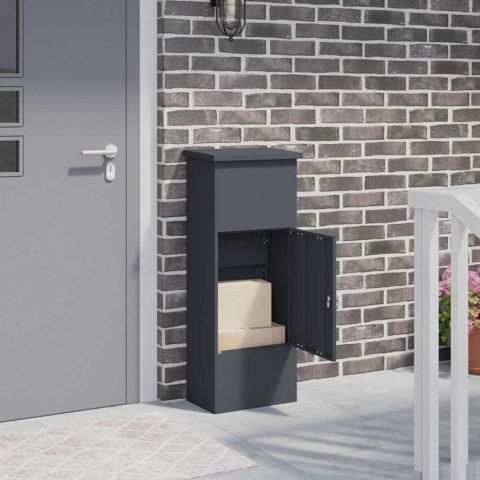 SKRZYNKA WRZUTNIA NA PACZKI BOXANTRACYT STAL 44,5X29X110,5CM ANTYKRADZIEŻOWA