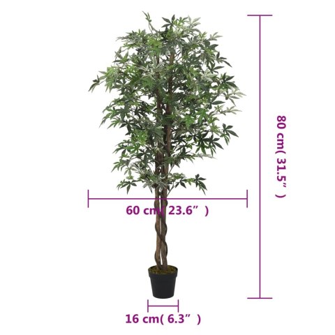 SZTUCZNY KLON 224 LIŚCIE 80CM ZIELONY