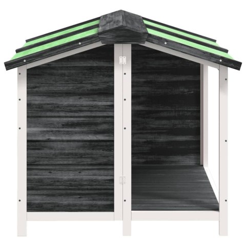 BUDA DLA PSA SZARA 96X87X80,5CM DREWNO SOSNOWE