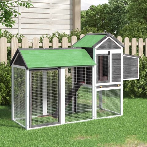 KURNIK SZARY 193X65X117CM LITE DREWNO SOSNOWE