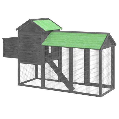 KURNIK SZARY 193X65X117CM LITE DREWNO SOSNOWE
