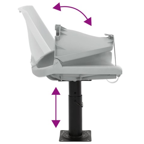 SKŁADANE SIEDZISKO DO ŁODZI 2-CZ. BEZ PODUSZKI 48X51X41CM
