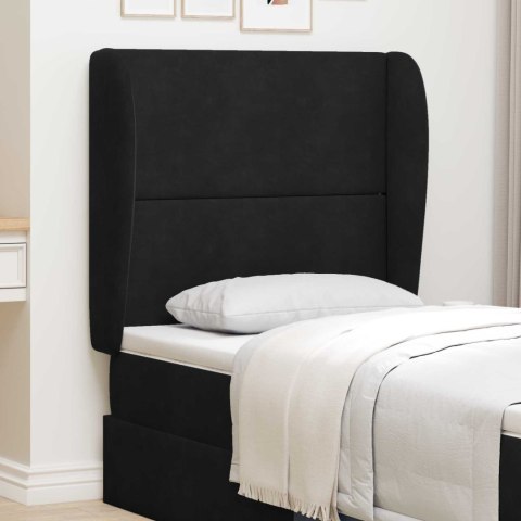 UCHO GŁOWY CZARNY 80X23X6CM AKSAMIT