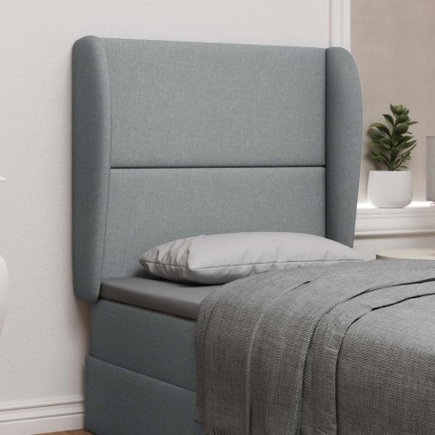 UCHO GŁOWY JASNOSZARY 80X23X6CM TKANINA