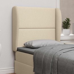 UCHO GŁOWY KREMOWY 80X23X6CM TKANINA